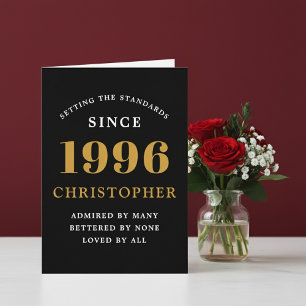 Carte Anniversaire 30 ans personnalisé Né 1996 Vintage N