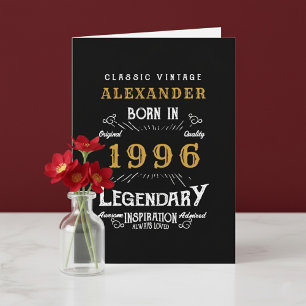 Carte Anniversaire 30 ans personnalisé Né en 1996 Vintag