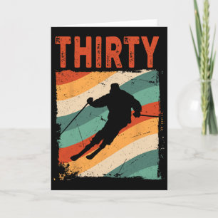 Carte Anniversaire 30 Ans Rétro Ski Ski 30 Ans Hommes Fe