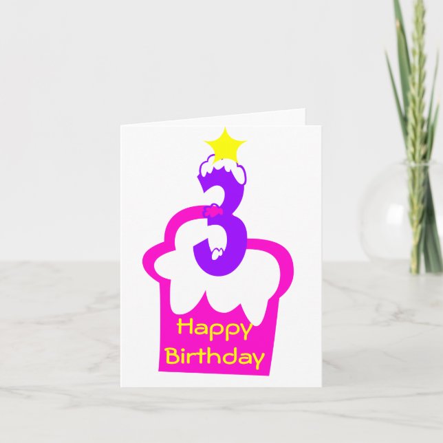 Carte Anniversaire 3 ans (Devant)