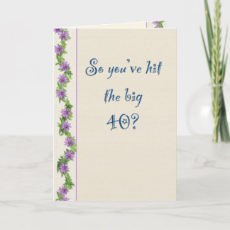 Carte anniversaire 40e