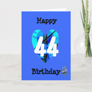 Carte Anniversaire 44 ans Bleu