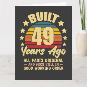 Carte Anniversaire 49 ans Vintage Construit il y a 49 an
