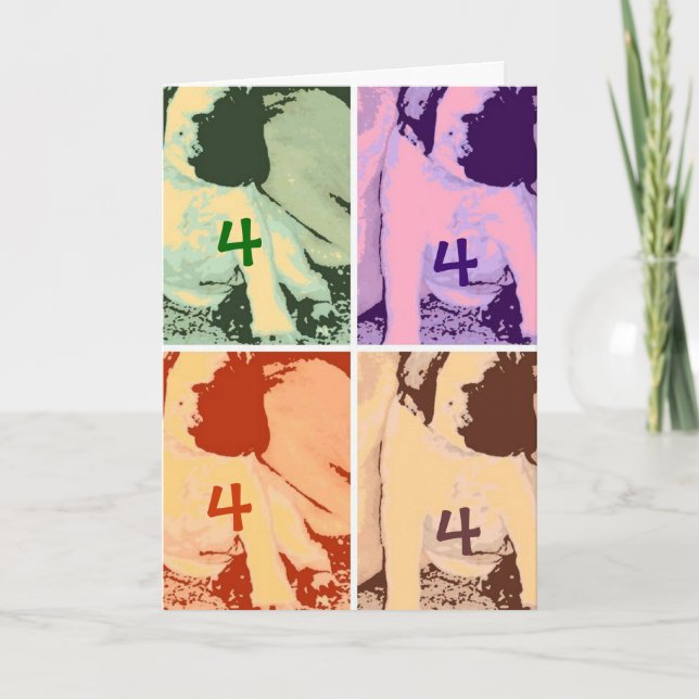 Carte Anniversaire 4 ans (Devant)