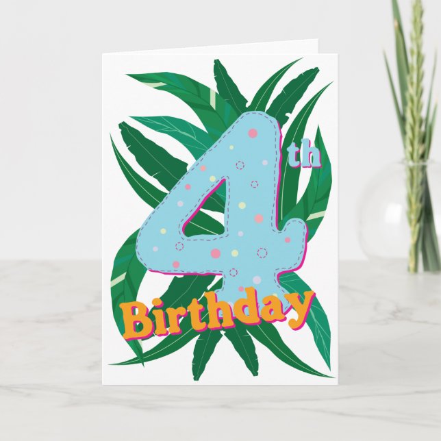 Carte Anniversaire 4 ans (Devant)