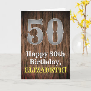 Carte Anniversaire 50e : Pays Inspiré par l'Ouest Look, 