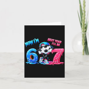 Carte Anniversaire 6 ans Soccer Drip Enfants Garçons Fil