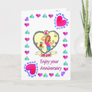 Carte Anniversaire 6ème fer