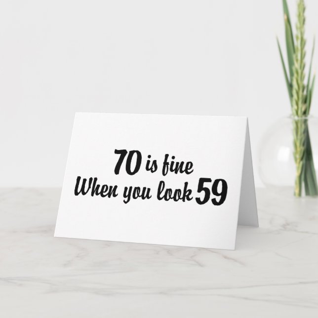 Carte Anniversaire 70 ans (Devant)