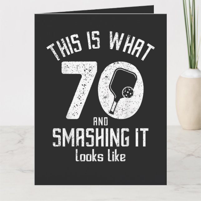 Carte Anniversaire 70 Ans Amour Pickleball (Devant)