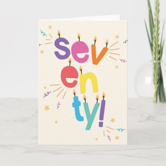 Carte anniversaire 70e (Devant)