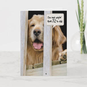 Carte Anniversaire 72 ans Retriever doré
