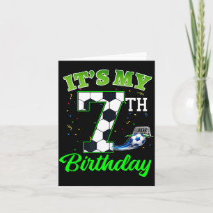 Carte Anniversaire 7 ans Football Garçon Fille Enfants F