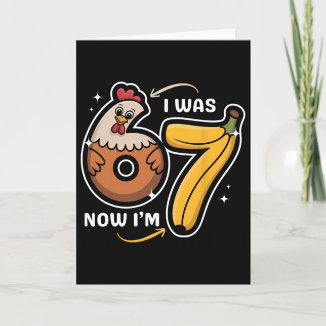 Carte Anniversaire 7 Ans J'avais 6 Ans Maintenant J'ai 7 (Devant)