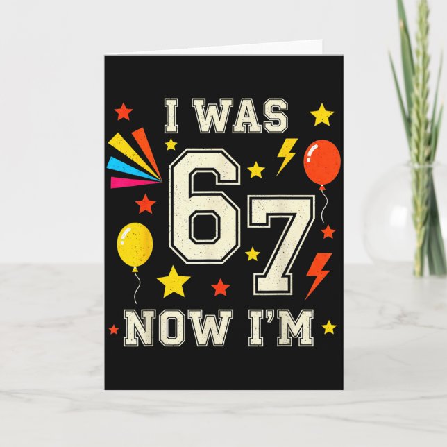 Carte Anniversaire 7 Ans J'avais 6 Ans Maintenant J'ai 7 (Devant)