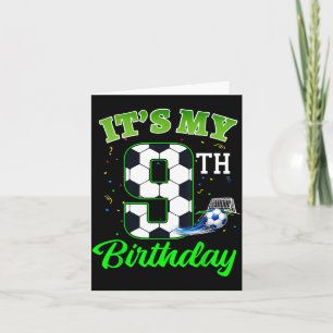 Carte Anniversaire 9 ans Football Garçon Fille Enfants F
