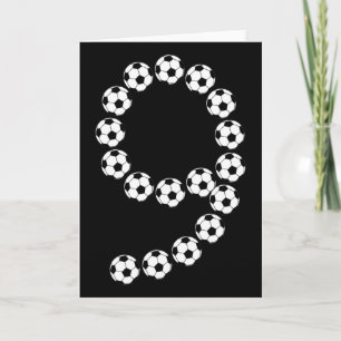 Carte Anniversaire 9 ans Football Garçons Enfants 9 Neuf