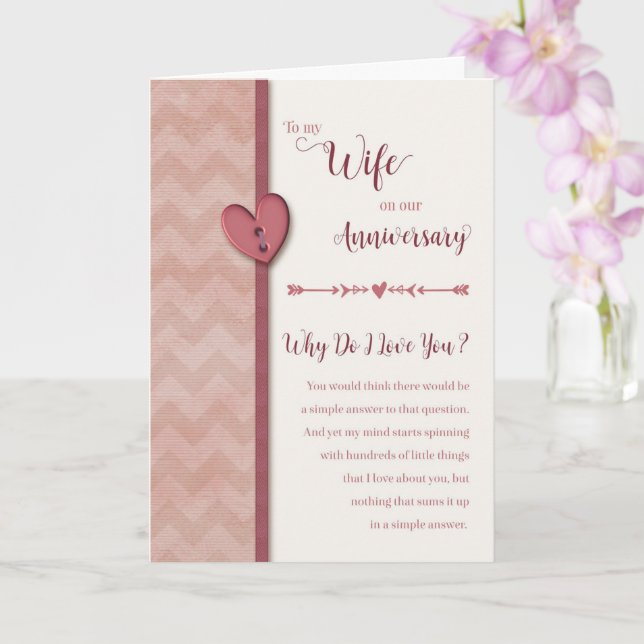 Carte Anniversaire à la femme - Pourquoi je t'aime ? Car (Orchidée)