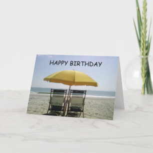 CARTE ANNIVERSAIRE À LA PLAGE-PROFITEZ