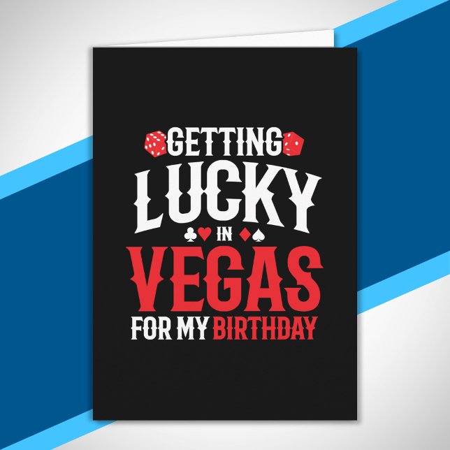 Carte Anniversaire à Las Vegas - De la Chance à Vegas (Créateur téléchargé)