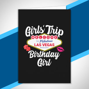 Carte Anniversaire à Las Vegas - Voyage de filles à Vega