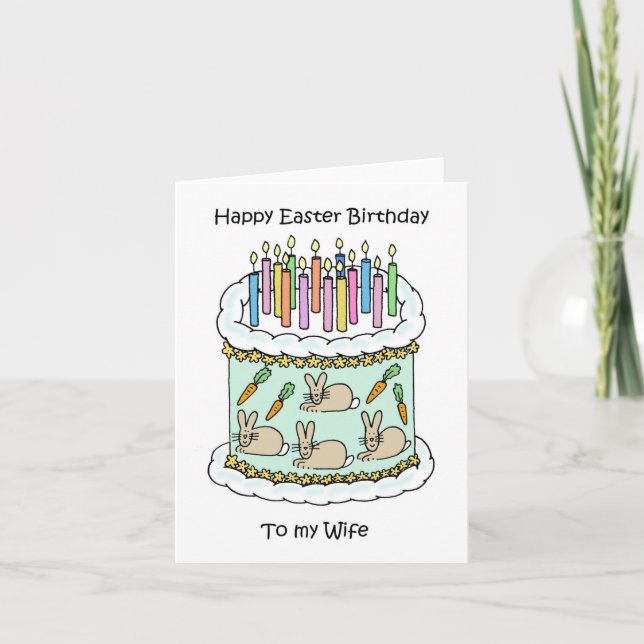 Carte Anniversaire à Pâques pour femme (Devant)