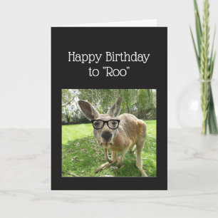 Carte Anniversaire à Roo Fun Kangaroo Australie Art anim