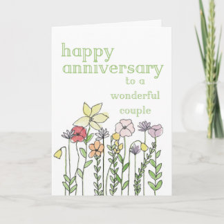 Carte Anniversaire - à un couple merveilleux