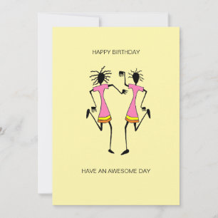 Carte Anniversaire Abstrait, Art Africain