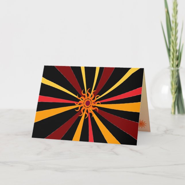 Carte Anniversaire Abstrait du soleil (Devant)