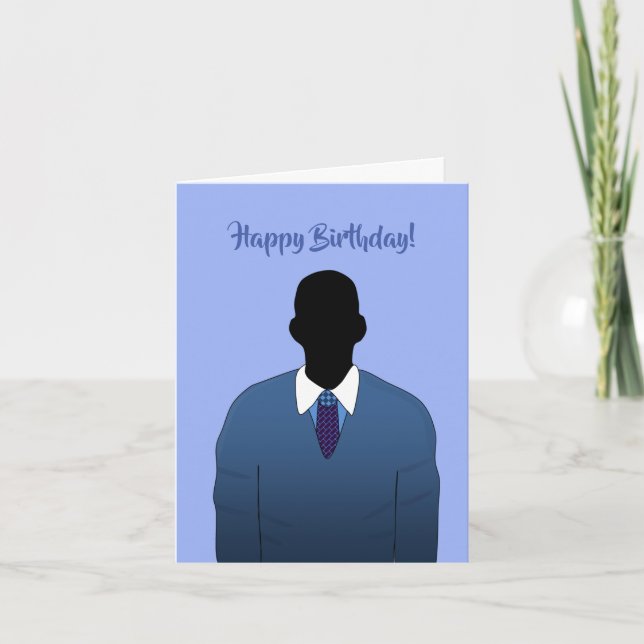 Carte Anniversaire afro-américain personnalisable (Devant)