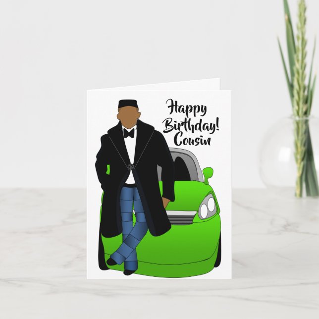 Carte Anniversaire afro-américain personnalisable (Devant)