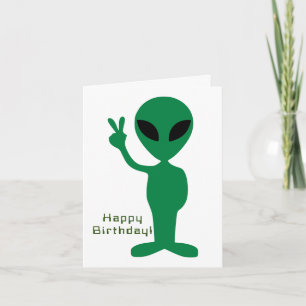 Carte Anniversaire Alien pacifique
