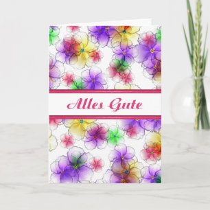 Carte Anniversaire allemand d'Alles Gute - Valxart