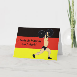 Carte Anniversaire allemand fort d'hommes