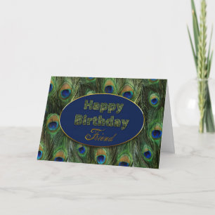 CARTE ANNIVERSAIRE - AMI - PEACOCK