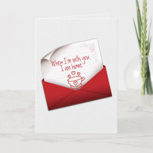 Carte Anniversaire Amour Note Dans L'Enveloppe Rouge