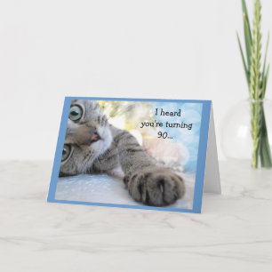 Carte Anniversaire amusant 90 ans avec humour animal cha