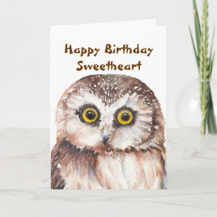 Cartes Hibou D Anniversaire Zazzle Fr