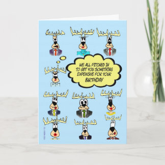 Carte Anniversaire amusant - Dix dollars de groupes/coll