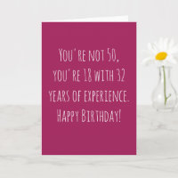 Anniversaire amusant du 50ème texte