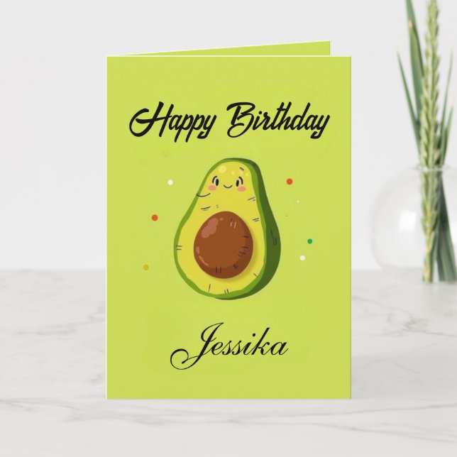 Carte Anniversaire amusant On se fait écraser Avocado (Devant)