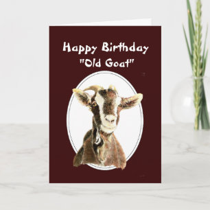 Carte Anniversaire amusant sur la colline Ancien Humour 