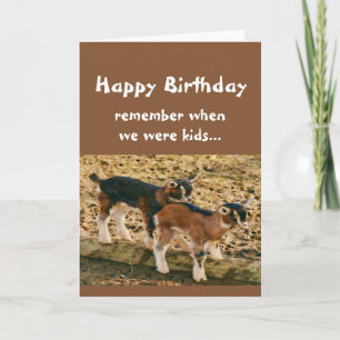 Carte Anniversaire amusant sur la colline Ancien Humour