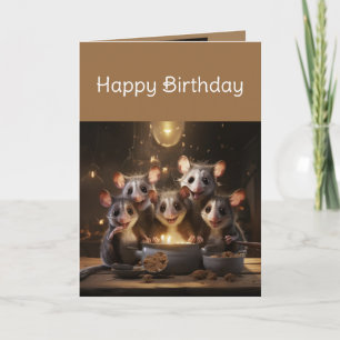 Carte Anniversaire Amusement Du Groupe Nous Tous Opposum