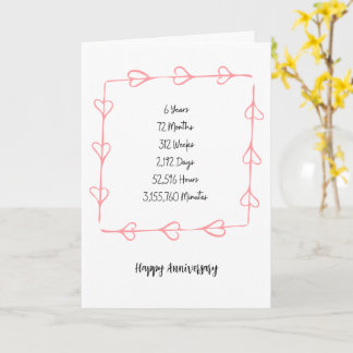 Carte Anniversaire Année 6