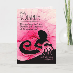 Carte Anniversaire Aquarius Pour Son Symbole Zodiac Star