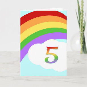 Carte Anniversaire Arc En Arc Pour 5 Ans