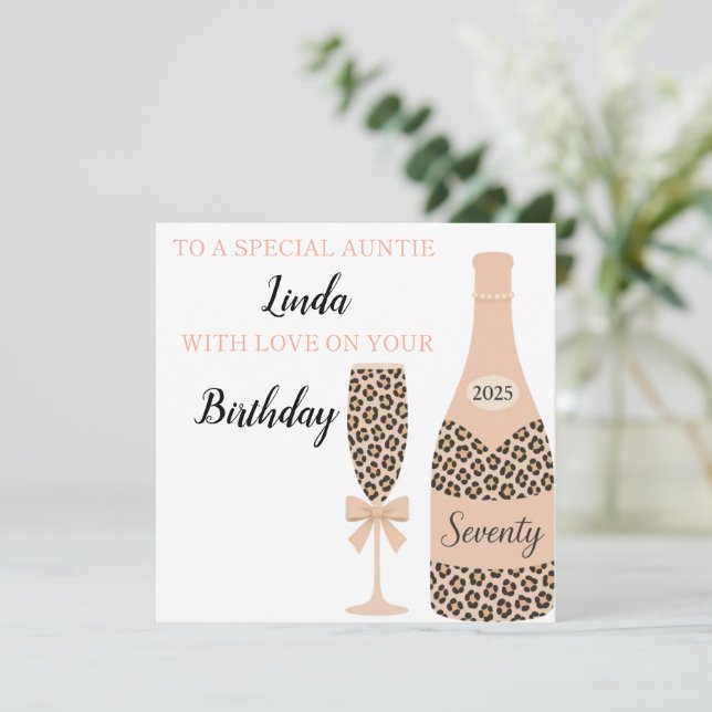 Carte Anniversaire artisanal personnalisé (Debout devant)