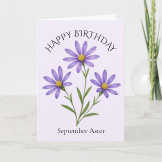 Carte Anniversaire Aster de Septembre